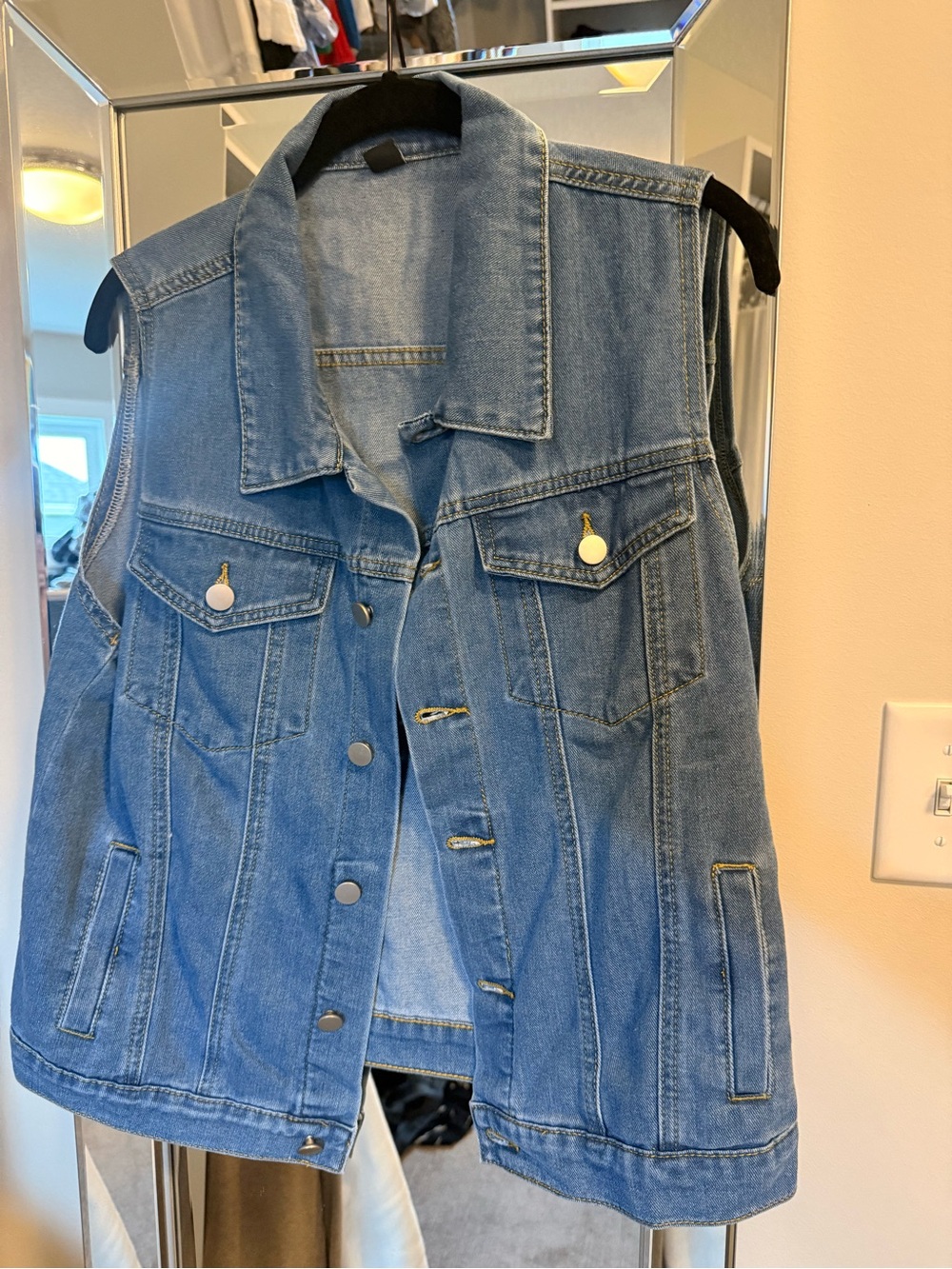 Blue Denim Vest - Women Jeans